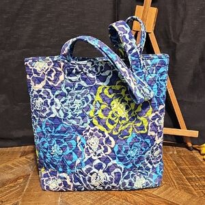 Vera Bradley Blue and Yellow Floral Tote